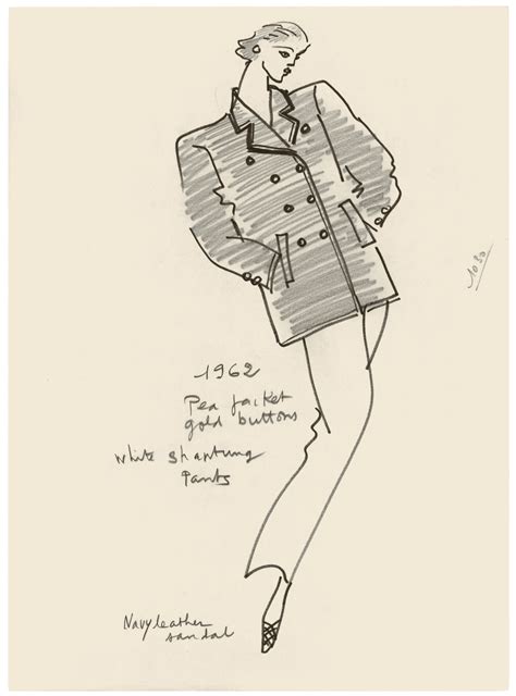 yves saint laurent sketches.